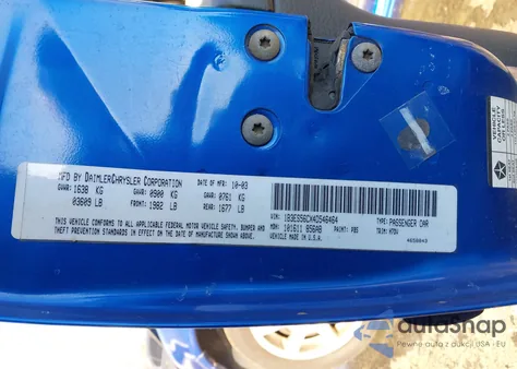 2004 Dodge Neon Sxt из США, поврежденный, VIN 1B3ES56CX4D546464